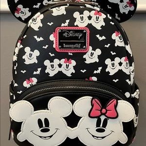 Disney Loungefly Ghost Mickey and Minnie backpack